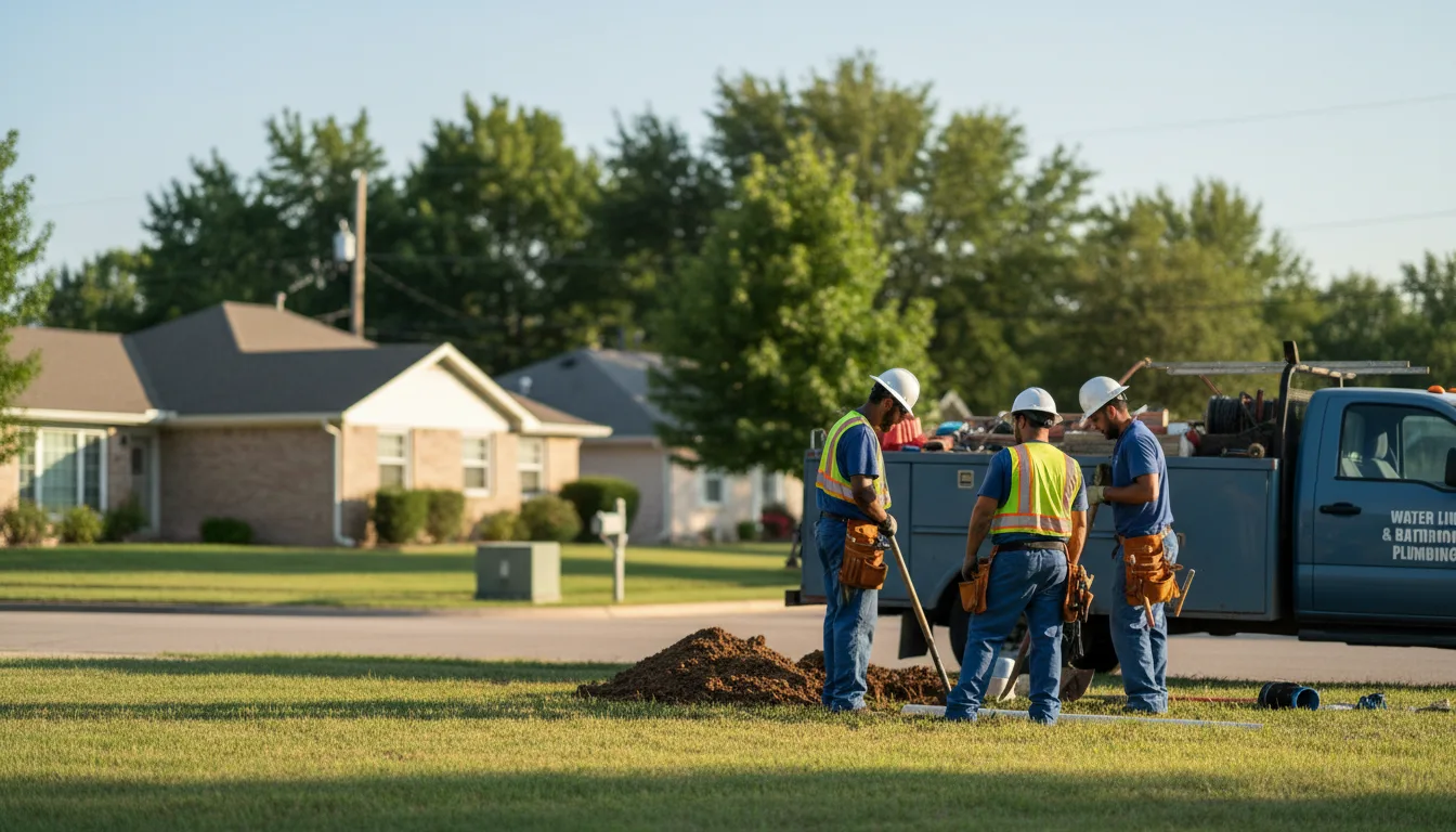 Residential water line and bathroom plumbing service in Grant City, MO